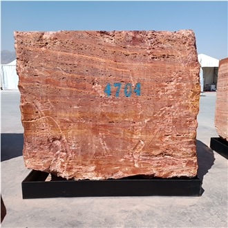 Red Travetine Slabs