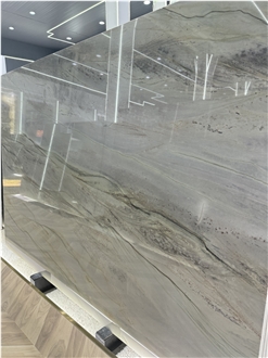 Brazil Aquarella Quartzite Natural Slabs For Feather Wall