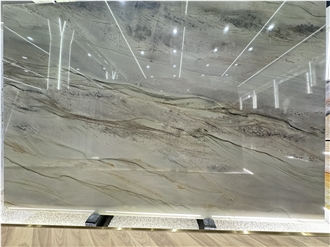 Brazil Aquarella Quartzite Natural Slabs For Feather Wall