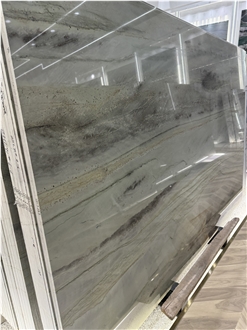 Brazil Aquarella Quartzite Natural Slabs For Feather Wall