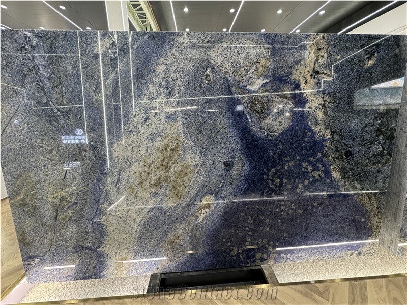 Brazil Azul Bahia Granite Luxury Stone Tiles For Wall