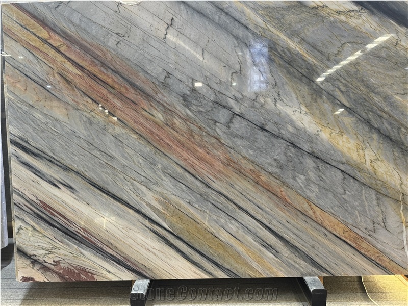 Brazil Colorado Quartzite Slabs, Colorful  Luxurystone Tiles