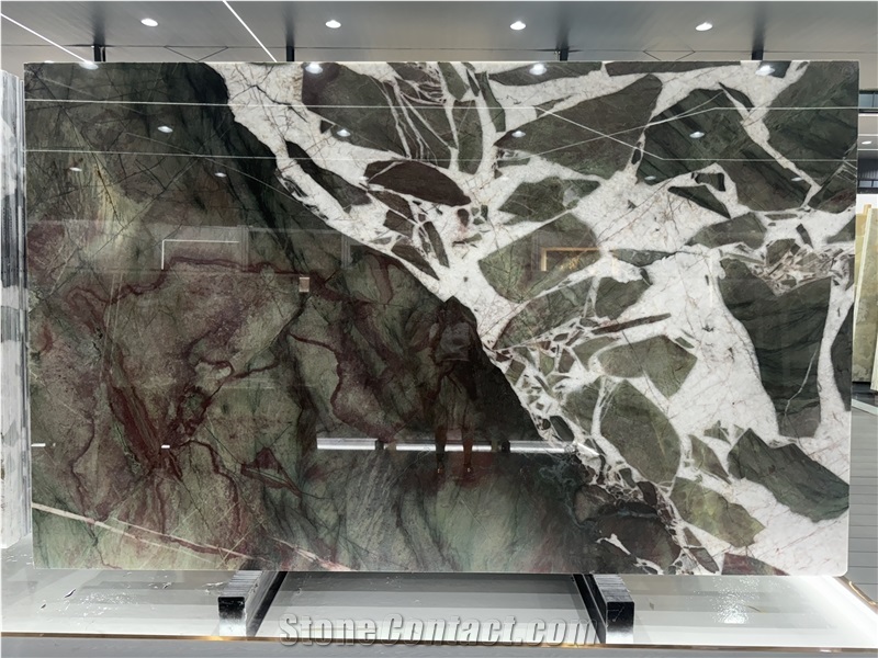 Brazil Glacier Green Jade Slabs Back Lighthing Though Stone