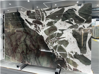 Brazil Glacier Green Jade Slabs Back Lighthing Though Stone