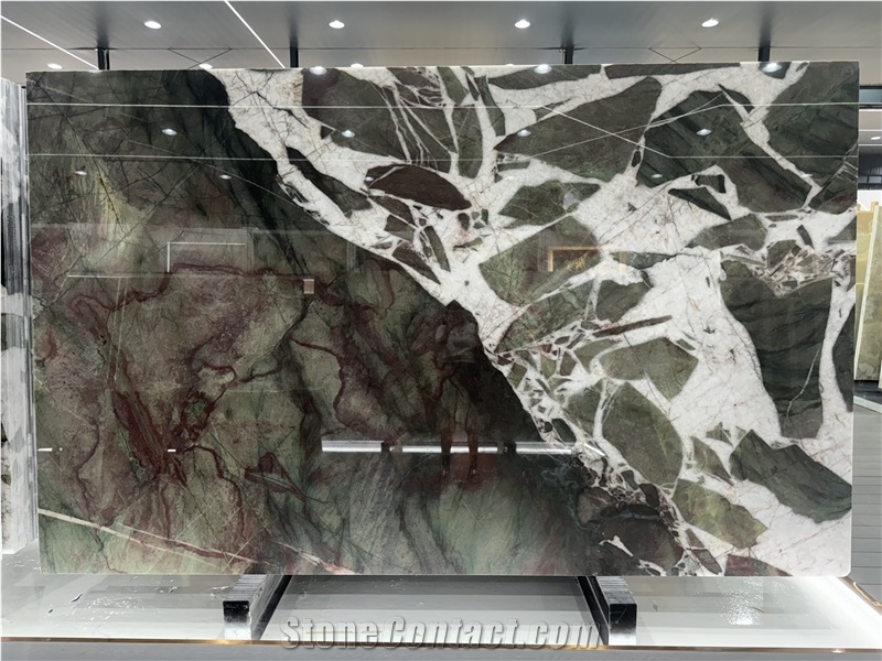 Brazil Glacier Green Jade Slabs Back Lighthing Though Stone
