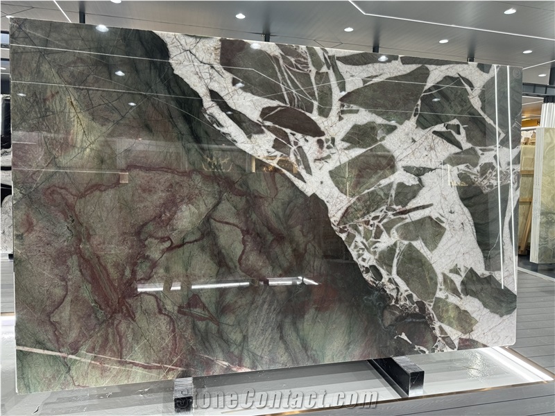 Brazil Glacier Green Jade Slabs Back Lighthing Though Stone