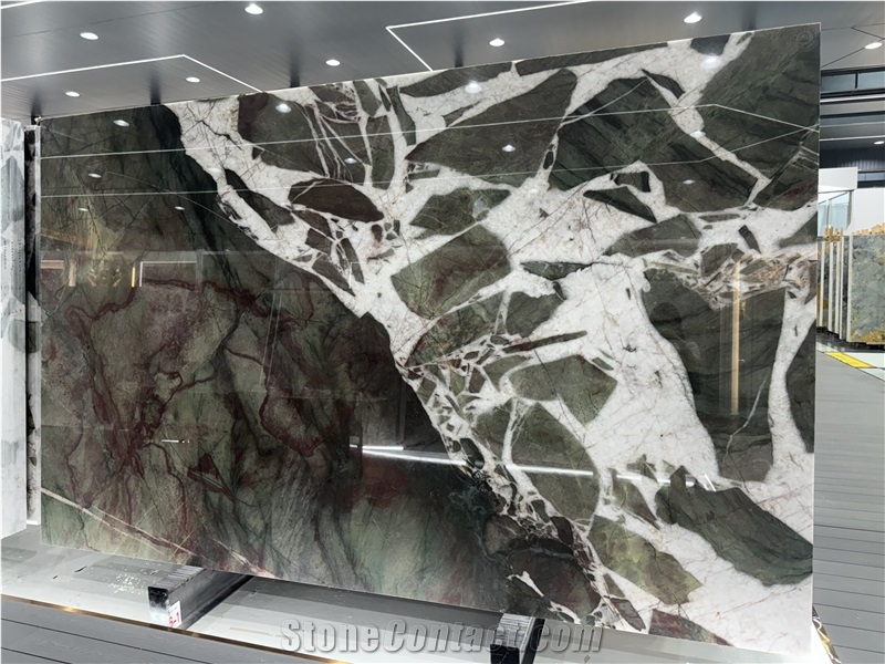 Brazil Glacier Green Jade Slabs Back Lighthing Though Stone