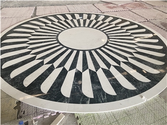 Big Round Shape Marble Medallions For Restaurant Flooring