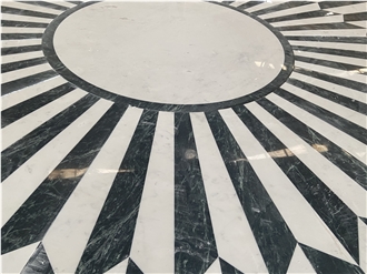 Big Round Shape Marble Medallions For Restaurant Flooring