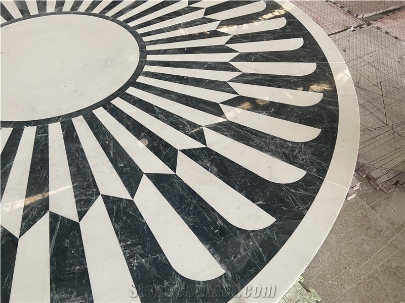 Big Round Shape Marble Medallions For Restaurant Flooring