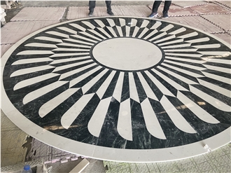 Big Round Shape Marble Medallions For Restaurant Flooring