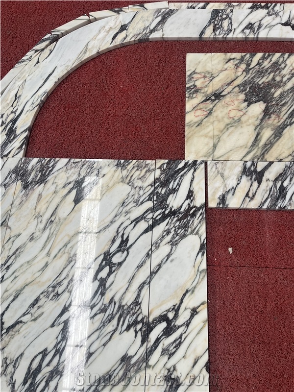 Calacatta Viola Marble Tiles For Wall TV Arched Background