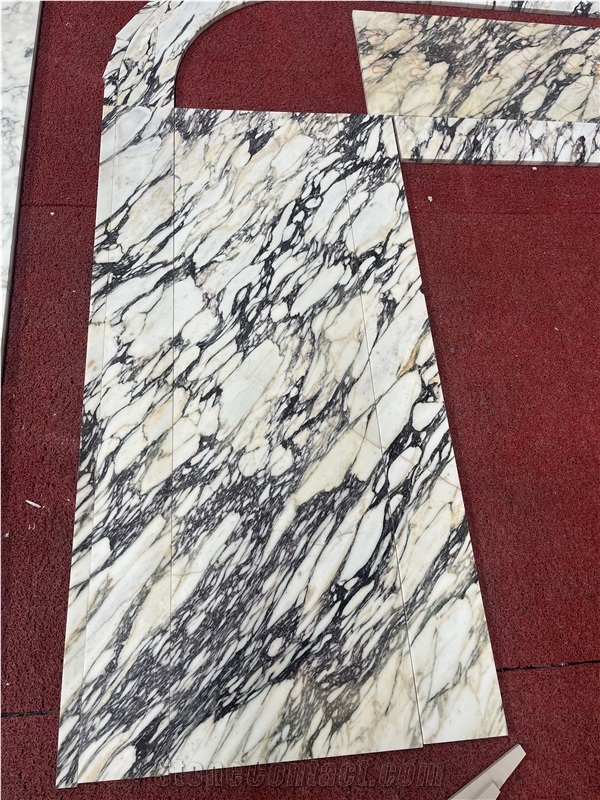 Calacatta Viola Marble Tiles For Wall TV Arched Background