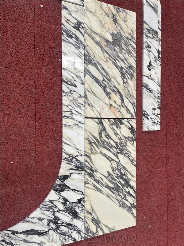 Calacatta Viola Marble Tiles For Wall TV Arched Background
