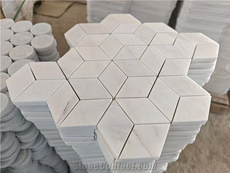 Carrara White Marble Mosaic Tiles For Wall And Floor