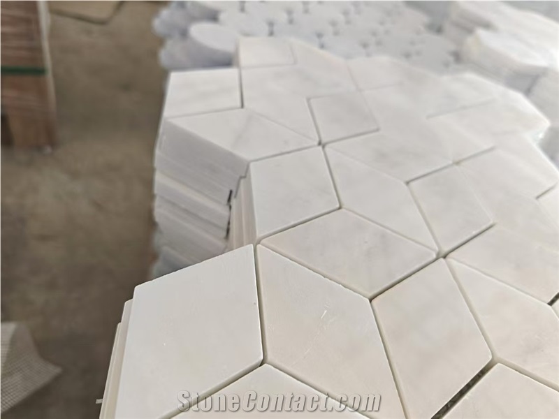 Carrara White Marble Mosaic Tiles For Wall And Floor
