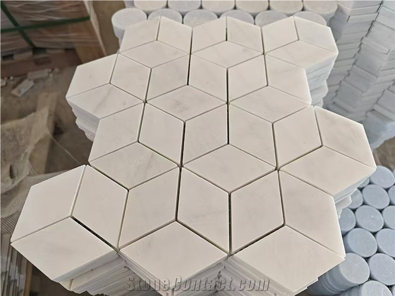 Carrara White Marble Mosaic Tiles For Wall And Floor