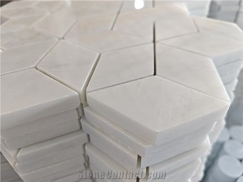 Carrara White Marble Mosaic Tiles For Wall And Floor