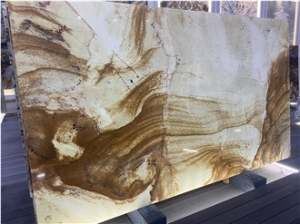 Glacial Eyes Quartzite Slabs For Wall Decoration