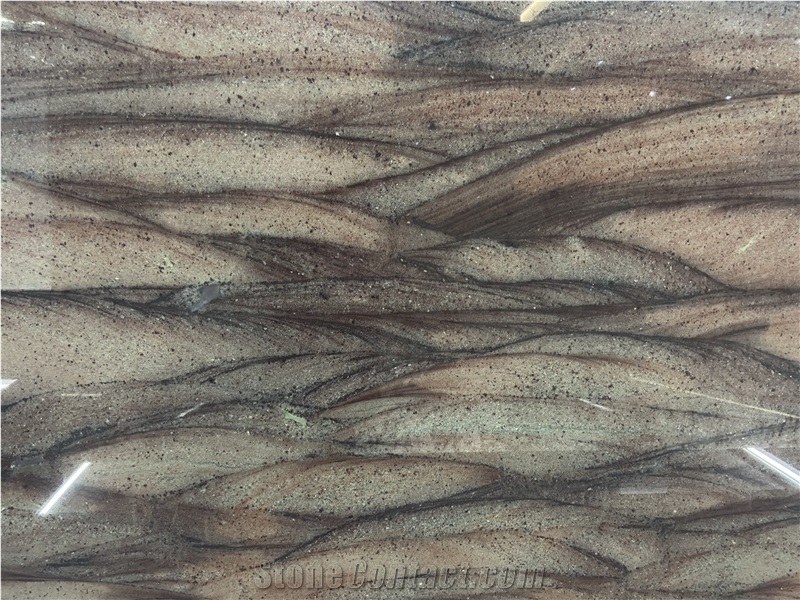 Red Colinas Quartzite Slabs 20Mm Thick For Accent Wall
