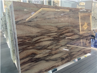 Red Colinas Quartzite Slabs 20Mm Thick For Accent Wall