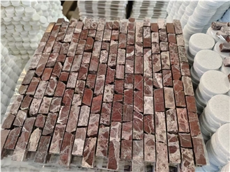Rosso Levanto Marble Tumbled Mosaic Tiles