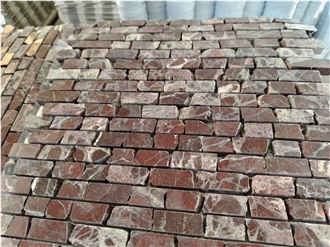 Rosso Levanto Marble Tumbled Mosaic Tiles