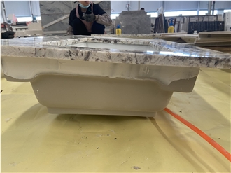 Snow White Granite Bathroom Countertop