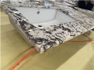 Snow White Granite Bathroom Countertop