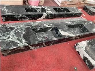 Verde Alpi Marble Integrated With Sink For Vanity Bath Top