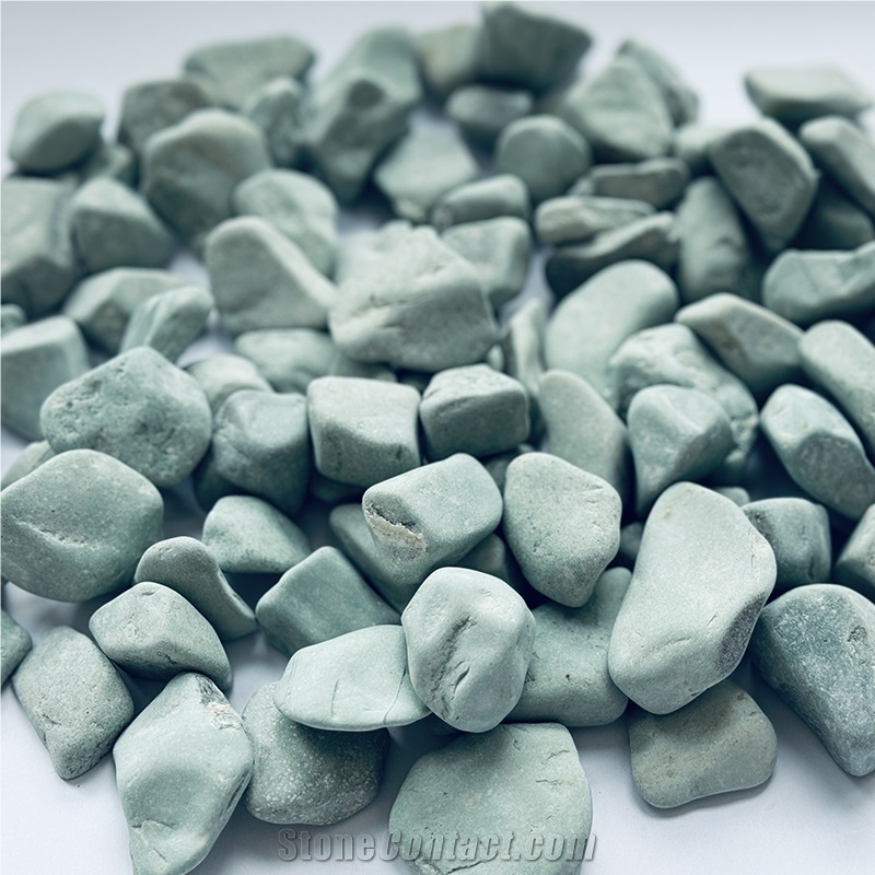 China Green Natural Marble Crushed Stone For Garden