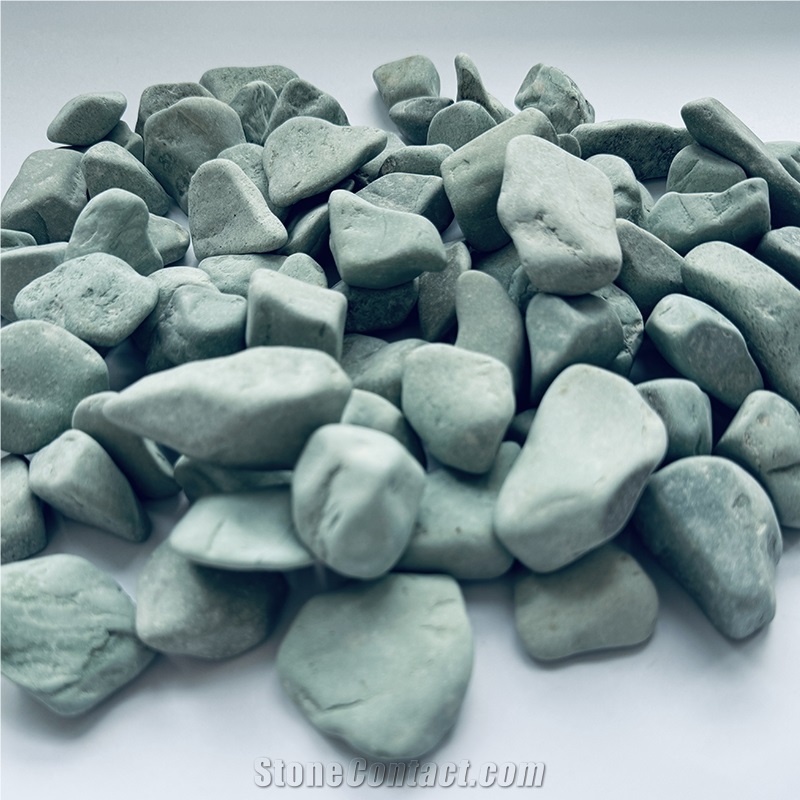 China Green Natural Marble Crushed Stone For Garden