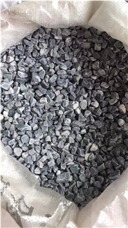 Dark Grey Mable Washed Crushed Stone,Tumble Gravel