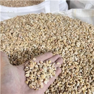 Light And Dark Yellow Crushed Stone, Tumbled Gravel
