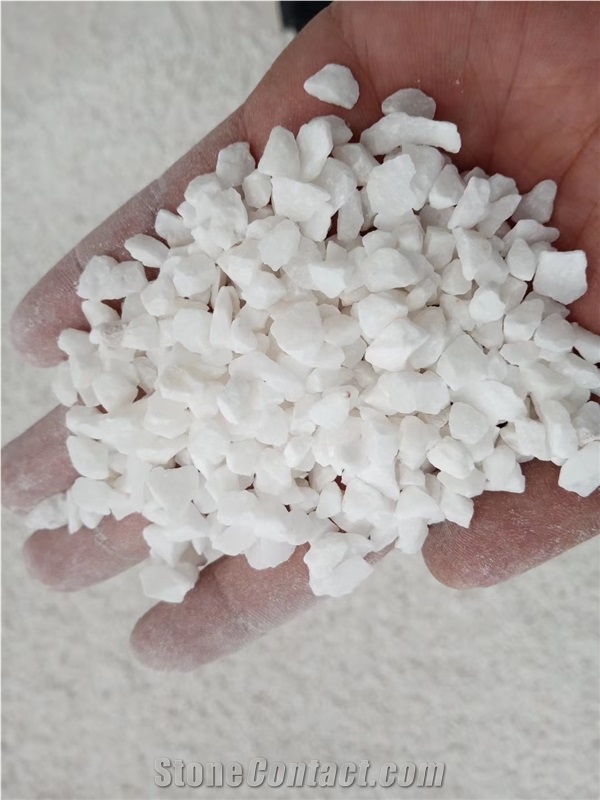 Pure Snow White Marble Aggregates Chips