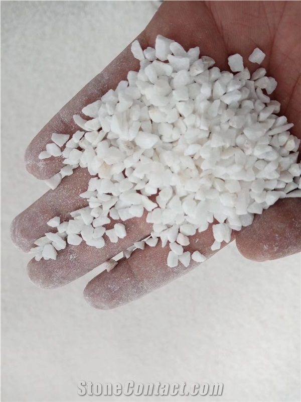 Pure Snow White Marble Aggregates Chips