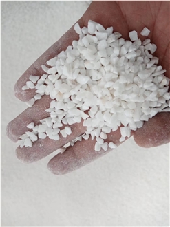 Pure Snow White Marble Aggregates Chips