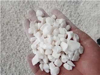 Pure Snow White Marble Aggregates Chips