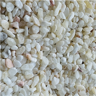 Tumbled Semi White Jade Onyx Crushed Stone,Beige Gravel