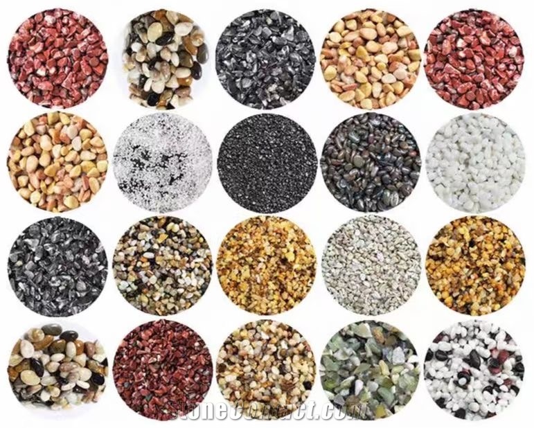 Tumbled Semi White Jade Onyx Crushed Stone,Beige Gravel