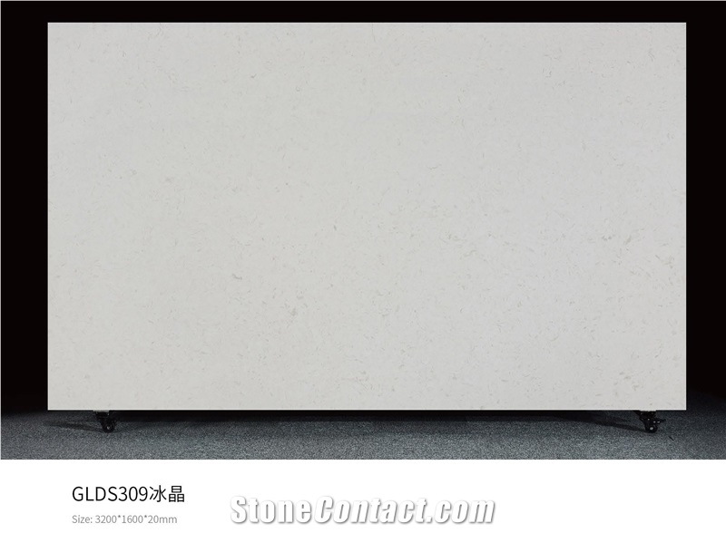 Milk White Color Imitation Marble Floor Artificial Calacatta