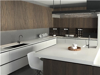 Milk White Color Imitation Marble Floor Artificial Calacatta