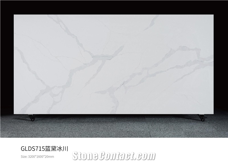 Pure White Artificially Created Marble Texture Quartz Slabs