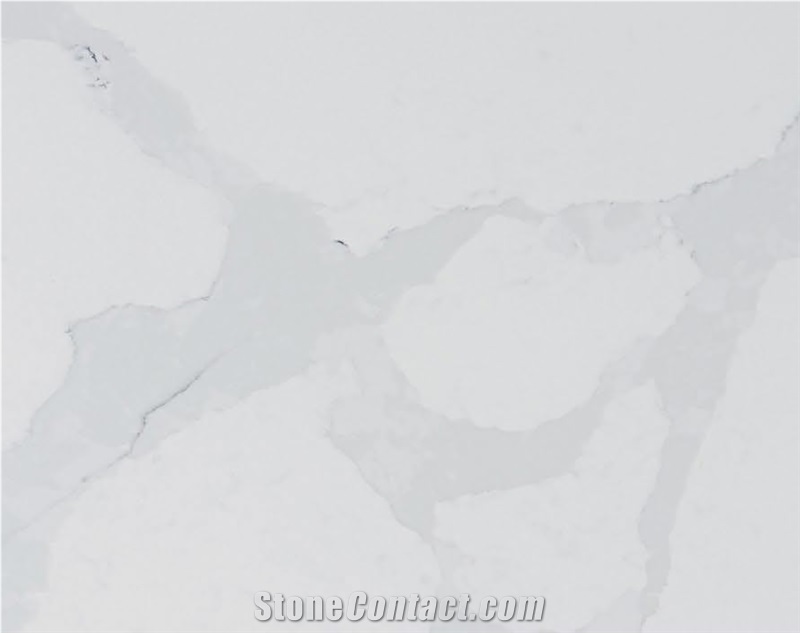 Pure White Artificially Created Marble Texture Quartz Slabs