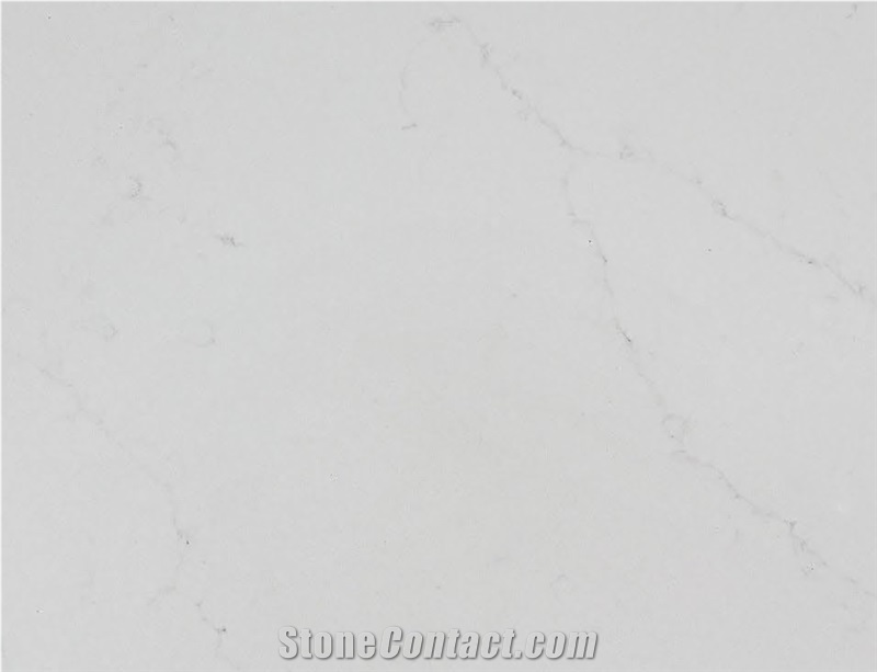 Pure White Marble Pattern Quartz Slabs