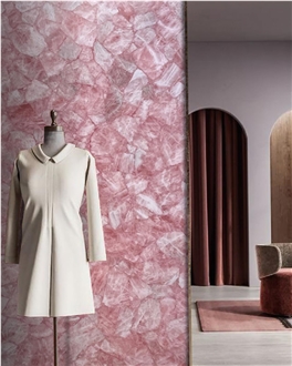 Rose Red Agate Translucent Stone Semiprecious Stone Tiles