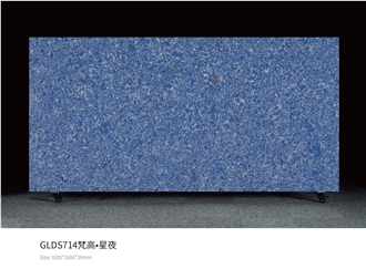 Sky Blue Matte Engineering Quartz Slabs