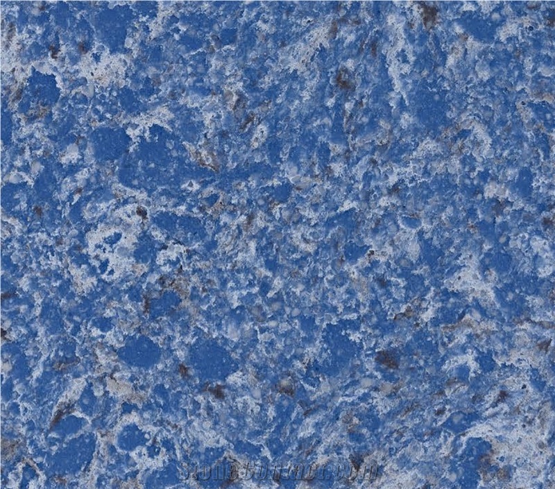 Sky Blue Matte Engineering Quartz Slabs