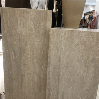 Cuboid Stone Beige Travertine Plinth Furniture