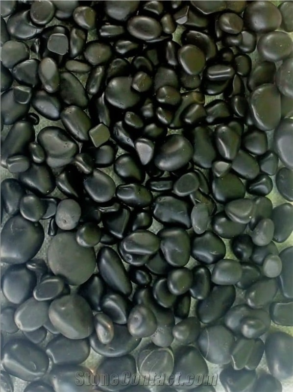 Natural Marble Polished Green Pebbles